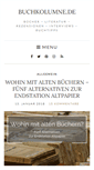 Mobile Screenshot of buchkolumne.de
