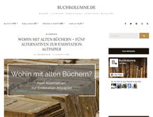 Tablet Screenshot of buchkolumne.de
